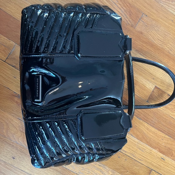Burberry Black Patent Leather Handbag - Picture 1 of 5